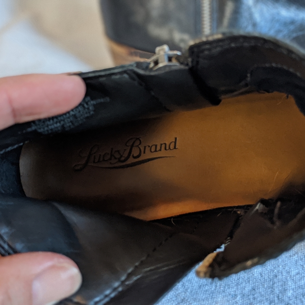 Lucky Brand Double Zipper Ankle Boots - Picture 4 of 8